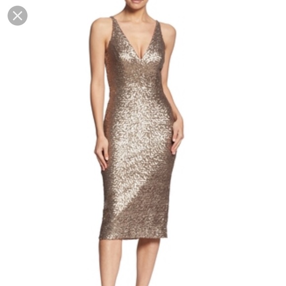 dress the population sequin midi dress
